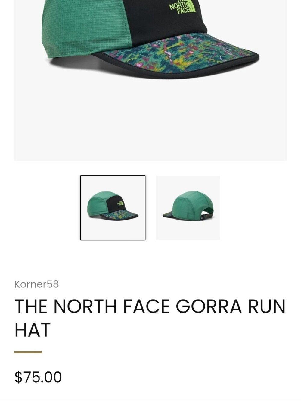 The North Face Men’s Run Hat - Green/Black